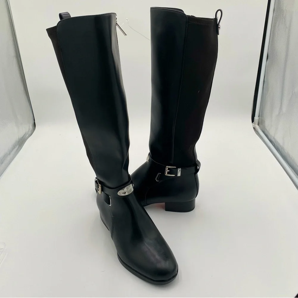 Michael‎ Kors Arley Tall Black Leather Knee High Riding Boots Boot Shoes (NWOT)